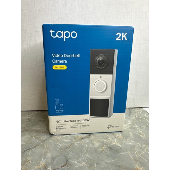 TP-Link Tapo Smart Video Doorbell Camera Wireless with Chime, Local Storage - Picture 2 of 5
